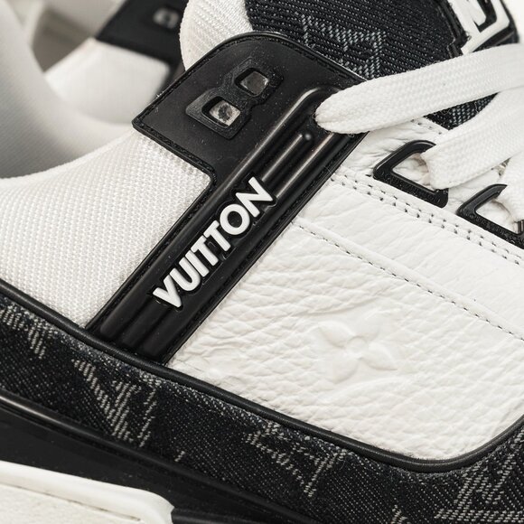 Louis Vuitton LV Trainer "Denim Noir" Leather Low-Top Sneakers - Picture 10 of 16